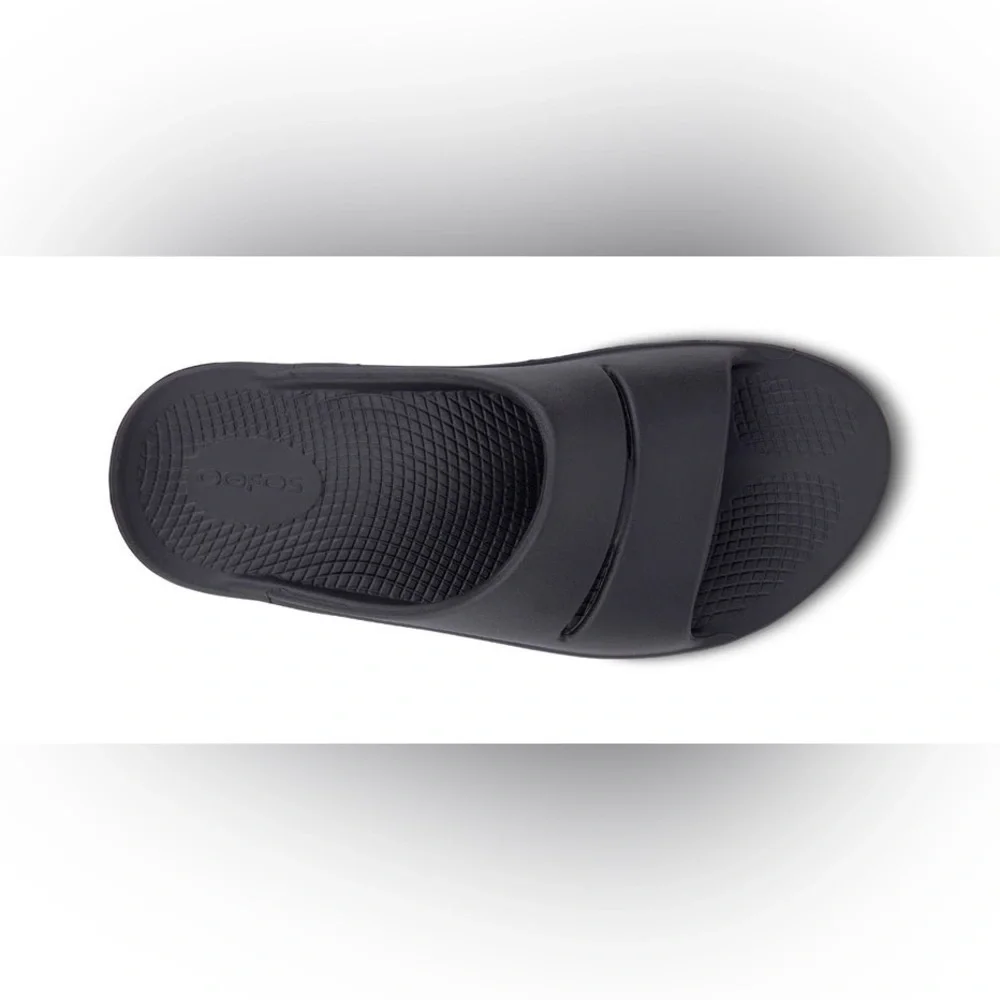 Oofos Men’s Ooahh Slide Sandal - Black Unisex Slide Women’s Sz 10/ Men’s 8